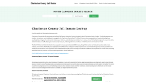 Charleston County Jail Roster Lookup, SC, Inmate Search