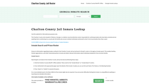 Charlton County Jail Roster Lookup, GA, Inmate Search