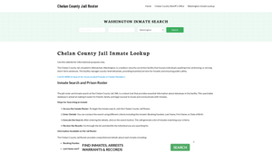 Chelan County Jail Roster Lookup, WA, Inmate Search