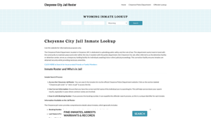 Cheyenne City Jail, WY Inmate Search, Jail Roster, Bookings