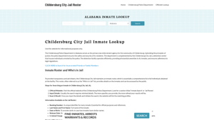 Childersburg City Jail, AL Inmate Search, Jail Roster, Bookings