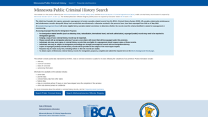 Minnesota Public Criminal History