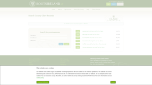 Search Clare Ancestry records online - Records provided by Clare Heritage and Genealogical Centre, & Irish Family History Foundation