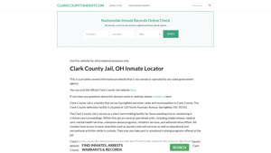 Clark County Jail, OH, Inmate Search, Clark County Sheriff