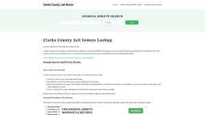 Clarke County Jail Roster Lookup, GA, Inmate Search