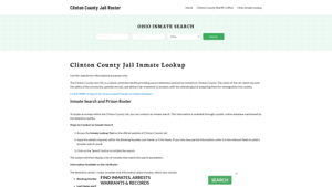 Clinton County Jail Roster Lookup, OH, Inmate Search