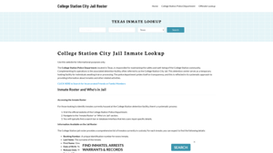 College Station City Jail, TX Inmate Search, Jail Roster, Bookings