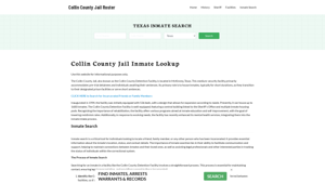 Collin County Jail Roster Lookup, TX, Inmate Search