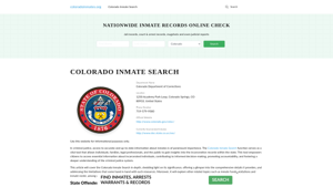 Colorado Offender Lookup - CO DOC Inmates