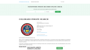 Colorado Inmate Search - CO DOC Offenders Lookup