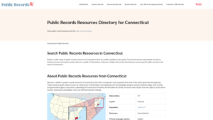 Connecticut Free Public Records Directory