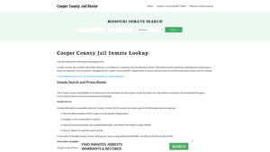 Cooper County Jail Roster Lookup, MO, Inmate Search