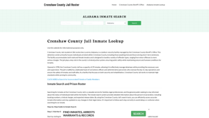 Crenshaw County Jail Roster Lookup, AL, Inmate Search