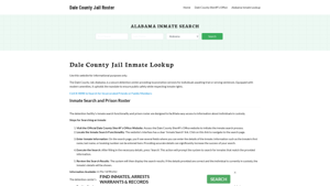 Dale County Jail Roster Lookup, AL, Inmate Search