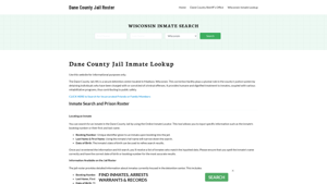 Dane County Jail Roster Lookup, WI, Inmate Search