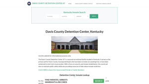 Davis County Detention Center, KY Inmate Roster, Offender Search