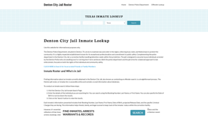 Denton City Jail, TX Inmate Search, Jail Roster, Bookings