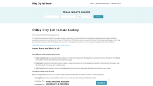 Dilley City Jail, TX Inmate Search, Jail Roster, Bookings