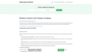 Donley County Jail Roster Lookup, TX, Inmate Search