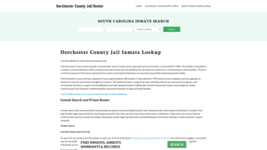 Dorchester County Jail Roster Lookup, SC, Inmate Search