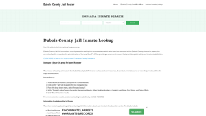 Dubois County Jail Roster Lookup, IN, Inmate Search