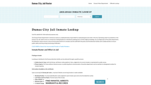 Dumas City Jail, AR Inmate Search, Jail Roster, Bookings