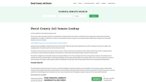 Duval County Jail Roster Lookup, FL, Inmate Search