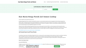 East Baton Rouge Parish Jail Roster Lookup, LA, Inmate Search