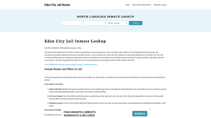 Eden City Jail, NC Inmate Search, Jail Roster, Bookings