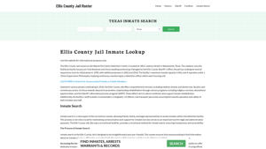 Ellis County Jail Roster Lookup, TX, Inmate Search