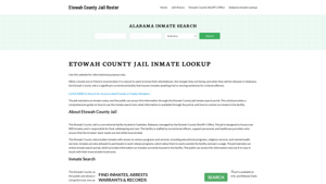 Etowah County Jail Roster Lookup, AL, Inmate Search