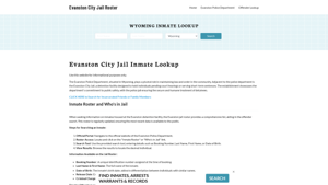 Evanston City Jail, WY Inmate Search, Jail Roster, Bookings