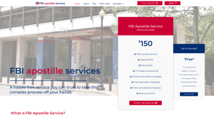 FBI Apostille Services | 100% Online order | Ready in 5 days