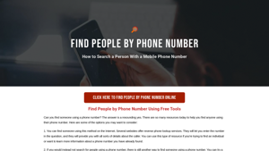 Find People by Phone Number