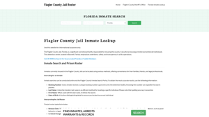 Flagler County Jail Roster Lookup, FL, Inmate Search