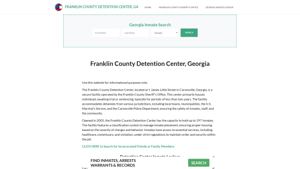 Franklin County Detention Center, GA Inmate Roster, Offender Search