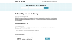 Gaffney City Jail, SC Inmate Search, Jail Roster, Bookings