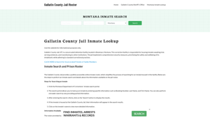 Gallatin County Jail Roster Lookup, MT, Inmate Search