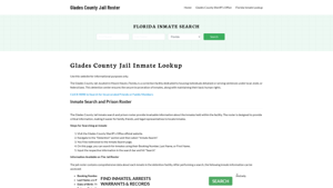 Glades County Jail Roster Lookup, FL, Inmate Search