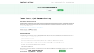 Grand County Jail Roster Lookup, CO, Inmate Search