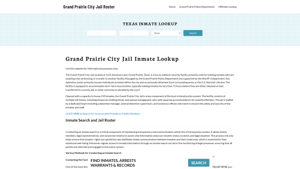 Grand Prairie City Jail, TX Inmate Search, Jail Roster, Bookings