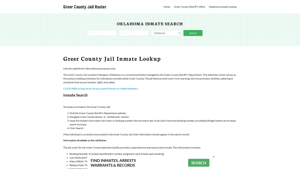 Greer County Jail Roster Lookup, OK, Inmate Search