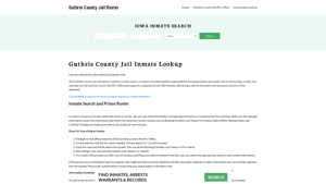 Guthrie County Jail Roster Lookup, IA, Inmate Search