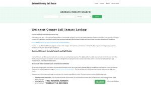 Gwinnett County Jail Roster Lookup, GA, Inmate Search