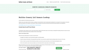 Halifax County Jail Roster Lookup, NC, Inmate Search