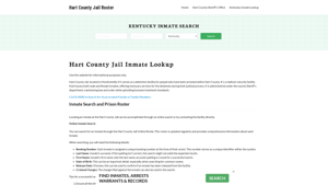 Hart County Jail Roster Lookup, KY, Inmate Search