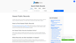 Hawaii Public Records Online - ThePublicIndex