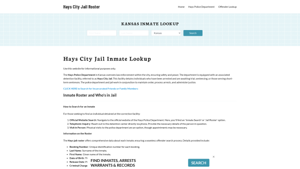 Hays City Jail, KS Inmate Search, Jail Roster, Bookings