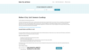 Heber City Jail, UT Inmate Search, Jail Roster, Bookings