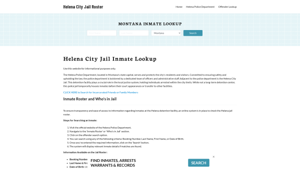 Helena City Jail, MT Inmate Search, Jail Roster, Bookings